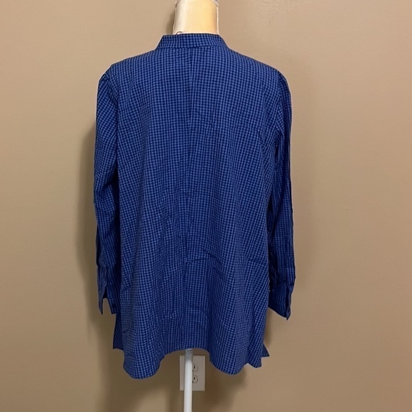 Nwt Anne Klein Blue Button Down Shirt Size 0X - Picture 4 of 7